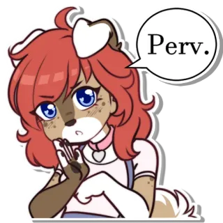 🤨 a6e557b7 Perv. Anime, Adesivo, Antropomórfico, Cachorro whatsapp sticker