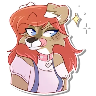 😏 d9c8eae4 Furry, Antropomórfico, Animal, Personagem, Cachorro, Fofo, Desenho animado whatsapp sticker