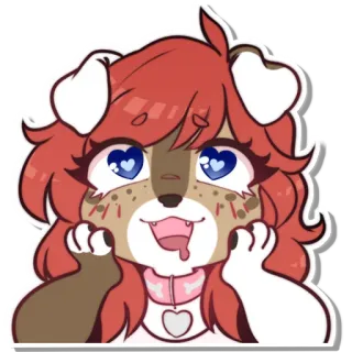 😍 e422c9fb Furry, Cachorro, Anime, Desenho animado, Fofo, Kawaii, Animal de estimação whatsapp sticker