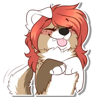 😊 e7fd8f80 Furry, Desenho animado, Cachorro, Animal, Adesivo, Fofo whatsapp sticker