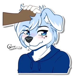 ❤️ ffa36681 Grrr... Furry, Animal, Cachorro, Desenho animado, Fofo whatsapp sticker