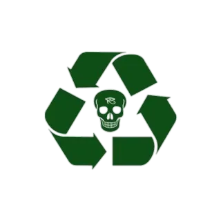 🐕 47f33095 tái chế, đầu lâu, môi trường, cái chết telegram sticker