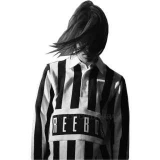 😌 6052803c REEBO Thời trang, Quần áo, Kẻ sọc, Đen trắng, Áo sơ mi, Phong cách telegram sticker