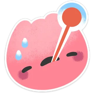 🤒 3a115b94 malattia, malato, temperatura, termometro, febbre, salute, influenza telegram sticker