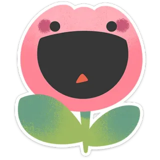 😆 b7277a23 fiore, adesivo, carino, pianta, floreale, cartone animato telegram sticker