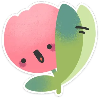😥 e90087aa fiore, carino, illustrazione, cartone animato, kawaii telegram sticker