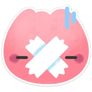 🤫 ebbe40e8 Muto, Silenzio, Censurato, Adesivo, Rosa, Espressione telegram sticker
