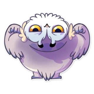 💪 f9f28dff Dibujos animados, Monstruo, Lindo, Divertido, Personaje, Ilustración, Pegatina telegram sticker