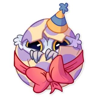 👶 d0f8e077 sticker, egg, party, birthday, cartoon, cute, monster, animal telegram sticker