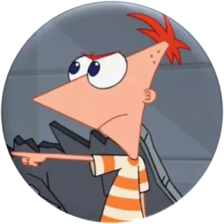 😡 609639a3 Phineas Flynn Phineas and Ferb フィニアス, フィニアスとファーブ, アニメ, ディズニー telegram sticker
