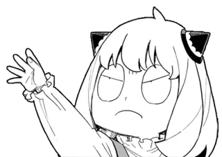 🙋‍♀️ 041db3a1 Anya Forger Spy x Family Anime, Manga, Spy x Family, Anya Forger, Kreskówka, Postać, Gest telegram sticker