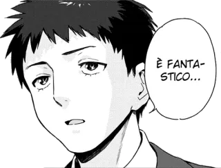 😯 3ef8c01c È FANTASTICO... Manga, Anime, Włoski, Fantastyczny, Dymek, Mężczyzna telegram sticker