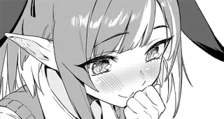 🙂 5c496408 Anime, Manga, Elf, Dziewczyna, Słodkie, Postać telegram sticker