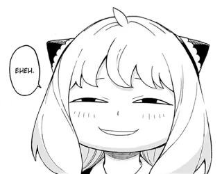😄 687faa3a Anya Spy x Family EHEH. anya, spy x family, anime, manga, heh, mem telegram sticker