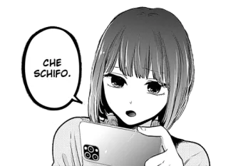 🤢 a1e18317 CHE SCHIFO. Manga, Anime, Dziewczyna, Wyraz, Zaskoczenie, Obrzydzenie, Telefon telegram sticker
