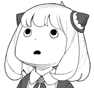 😵 bef3577b Anya Forger Spy x Family Anime, Spy x Family, Anya Forger, Urocze, Zabawne, Manga, Kreskówka telegram sticker