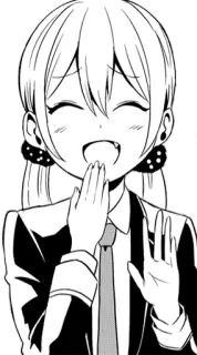 😆 c6f0c9fe Anime, Manga, Dziewczyna, Uśmiechnięta, Słodkie, Postać telegram sticker