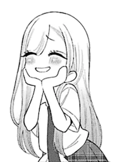 😇 d9266609 Anime, Manga, Dziewczyna, Uśmiech, Słodki, Szczęśliwy telegram sticker