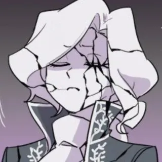 📷 1771f961 charakter, comic, gesicht, rissig, grau telegram sticker