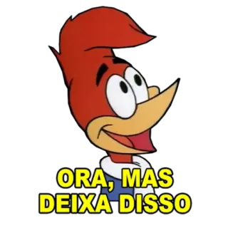 😬 2c6ba2ec Woody Woodpecker ORA, MAS DEIXA DISSO 만화, 우디 우드페커, 새, 웃긴, 애니메이션 telegram sticker