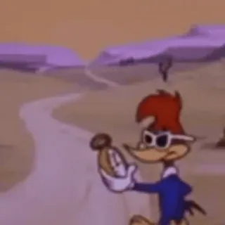 ⏰ 90262224 Woody Woodpecker cartoon, Woody Woodpecker, animatie, klassieke cartoon, vogel telegram sticker