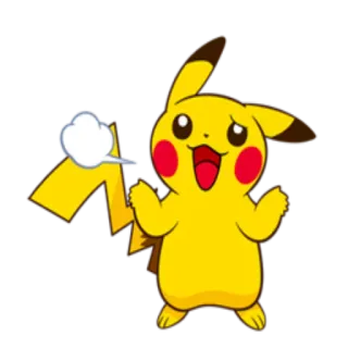 😞 804d4383 Pikachu Pikachu, Pokemon, cartoon, anime, cute, yellow, electric whatsapp sticker