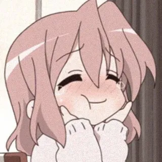 ☺ 864ec859 anime, lindo, kawaii, dibujos animados, chica, feliz telegram sticker