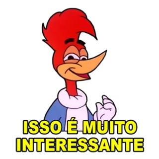 🙃 02ec1f09 Woody Woodpecker ISSO É MUITO INTERESSANTE woody woodpecker, cartone animato, interessante, umorismo whatsapp sticker