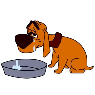 😭 2254f64d cane triste, cane cartone animato, cane che piange, ciotola cane, animale cartone animato, triste, arrabbiato whatsapp sticker