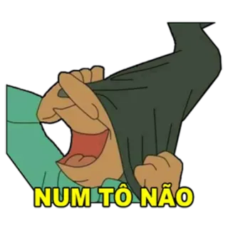 ☺️ 2cf2c96c NUM TÔ NÃO cartone animato, stressato, ansioso, tira i vestiti, Num tô não, portoghese whatsapp sticker