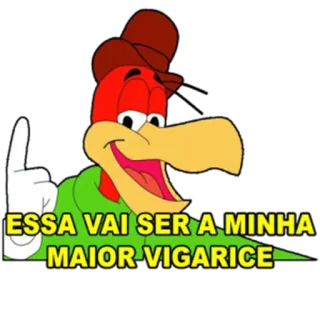 😏 65494a05 ESSA VAI SER A MINHA MAIOR VIGARICE cartone animato, dito medio, uccello, gesto, offensivo, testo, umorismo whatsapp sticker
