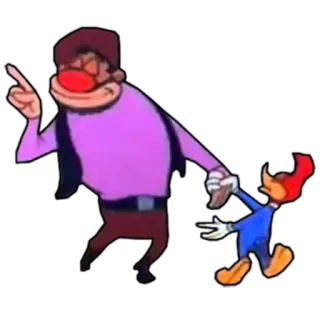 🕺 b707a420 Woody Woodpecker cartone animato, uccello, Woody Woodpecker, animato whatsapp sticker