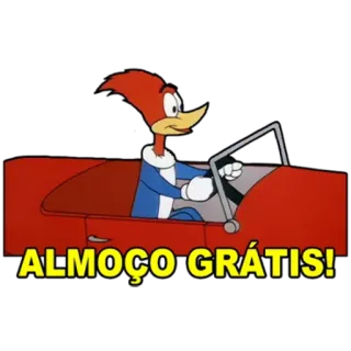 🤑 ba177e7f Woody Woodpecker ALMOÇO GRÁTIS! Woody Woodpecker, Cartone animato, Auto, Pranzo gratis, Animazione, Guida whatsapp sticker
