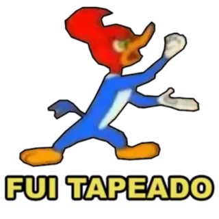😡 bf78c434 Woody Woodpecker FUI TAPEADO Woody Woodpecker, cartone animato, divertente, uccello, animazione, adesivo, FUI TAPEADO, Portoghese whatsapp sticker