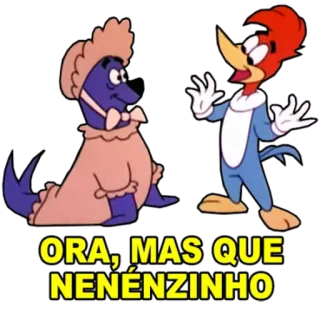 👶 cc072063 Woody Woodpecker ORA, MAS QUE NENÉNZINHO woody woodpecker, cartone animato, divertente, carino, ora mas que nenenzinho, foca, vintage whatsapp sticker