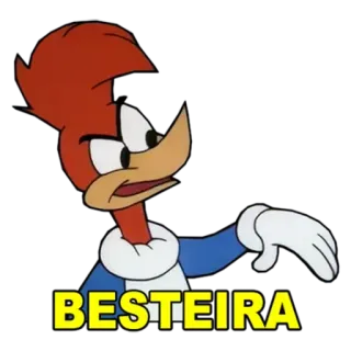 🤪 fe252b5a Woody Woodpecker BESTEIRA cartone animato, Woody Woodpecker, divertente, sciocco, cartone animato classico whatsapp sticker