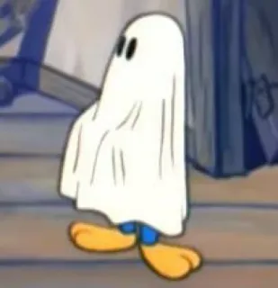 👻 429fc0d1 geist, cartoon, gruselig, halloween, kostüm, laken telegram sticker