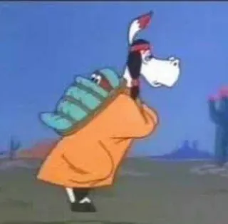 🐴 65cd4aeb Cartoon, Hund, Indianer, Wüste, Tier, Figur, Vintage telegram sticker