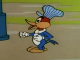 🚂 6e114bec Woody Woodpecker Cartoon, Woody Woodpecker, animiert, Figur, lustig, Vogel, Hut telegram sticker