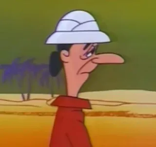 😑 7c474d43 Cartoon, Entdecker, Safari, Hut, Vintage, Retro telegram sticker