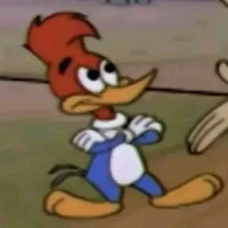 😶 d6ca9912 Woody Woodpecker Cartoon, Vogel, Woody Woodpecker, animiert, klassische Animation telegram sticker