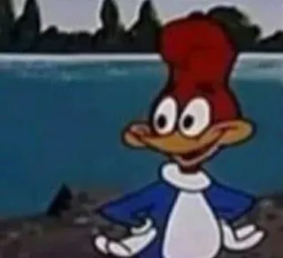 👐 fdd629b7 Woody Woodpecker Cartoon, Vogel, Woody Woodpecker, animiert, Humor, Klassiker telegram sticker