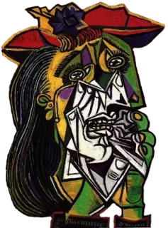 🥺 806eea53 arte, pintura, abstrato, mulher, retrato, picasso, cubismo, arte moderna telegram sticker