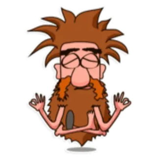 🧘‍♂ 92b23c00 meditazione, zen, spirituale, pace, yoga, personaggio, cartone animato telegram sticker