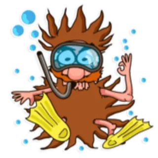 🏊‍♂ ce8e881c subacquea, immersione, subacqueo, cartone animato, personaggio, nuoto telegram sticker