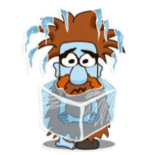 ❄️ fbc0c112 Cartone animato, Frozen, Freddo, Ghiaccio, Triste, Personaggio, Inverno telegram sticker