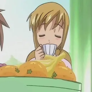 🍦 788eba23 anime, girl, tea, cute, cartoon whatsapp sticker