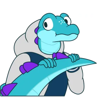 😐 3e4bacd9 hagedis, cartoon, reptiel, antropomorf telegram sticker