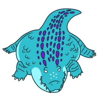 🐊 8c9cb24d alligator, krokodil, reptiel, dier, schattig, cartoon telegram sticker