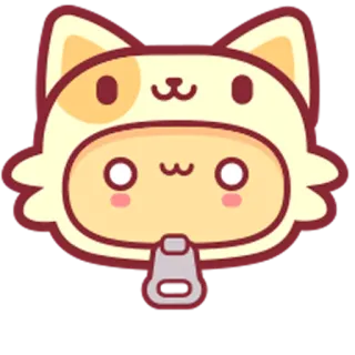 😀 1a9ac9b9 kot, słodki, kawaii, naklejka, kreskówka, zwierzę telegram sticker